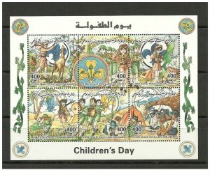1998 – Libya- Libye- Children´s Day & Scout- Minisheet MNH**