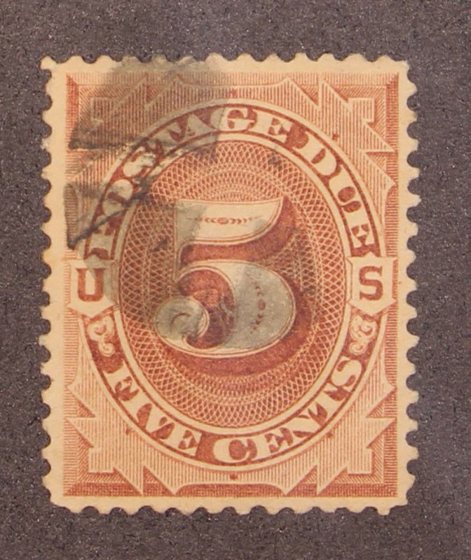 Scott J4 - 5 Cents Postage Due - Used - Nice Stamp - SCV $70.00 