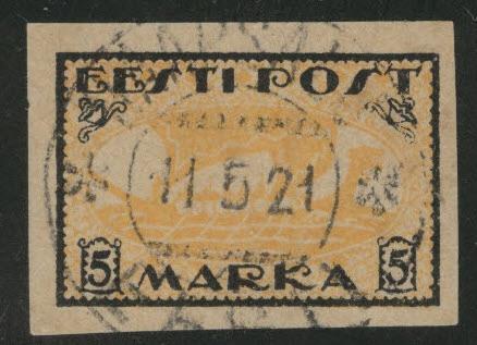 Estonia Scott 35 used from 1919-1920 set Viking Ship