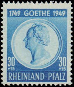 Germany Rhine Palatinate #6N37-6N39, Complete Set(3), 1949, Never Hinged