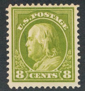 UNITED STATES 414 MINT F-VF HINGED 8c WASH. PERF 12