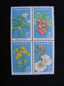 US – 1979 – Endangered Flowers – SC#’s 1783-1786– MINT