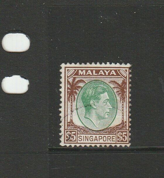 Singapore 1948/52 GV1 Defs P14 $5 VFU SG 15