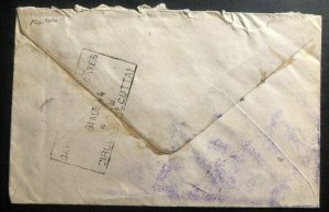 1944 Bangalore India RAFPOST 3 censored Cover To Calcutta