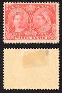 Canada SG126 3c Carmine 1897 Jubilee Fresh Colour M/M Cat 18 Pounds