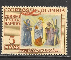 Columbia C262: 5c Virgin of Chiquinquira, used, F-VF