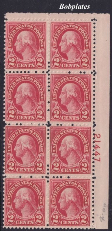 BOBPLATES US #634 Washington Upper Right Plate Block of 8 21447 F-VF LH *