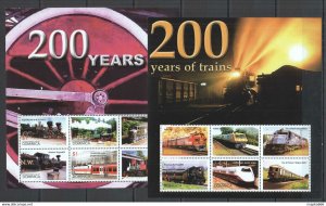 Dominica Transport 200 Years Of Locomotives Trains !!! 2Kb ** Nw0487