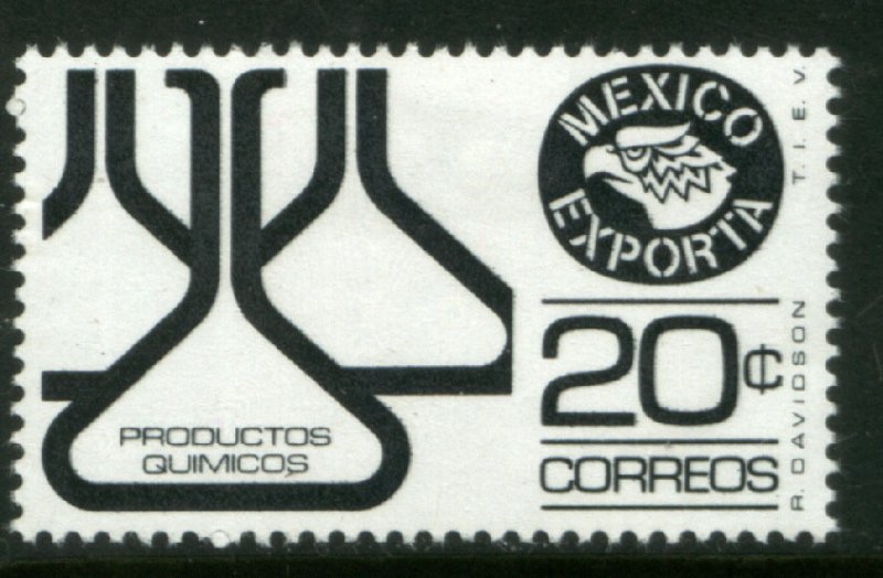 MEXICO Exporta 1110, 20¢ Chem flasks Unwmkd Fosfo Paper 6. MINT, NH. VF.