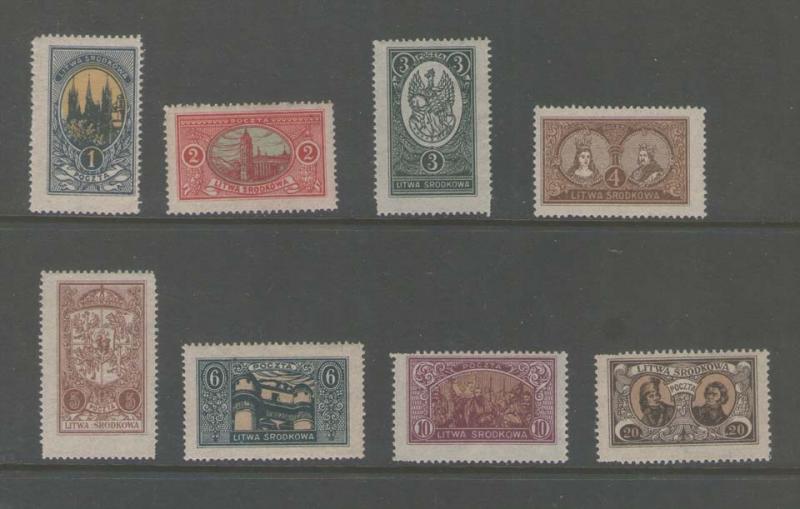 Liechtenstein 1921 Sc 35,36,38,41,42(P13.5),37,39,40(p14X13.5) set MNH