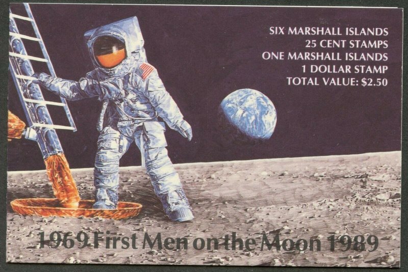 MARSHALL IS. Sc#238a 1989 Apollo 11 20th Anniversary Complete Booklet Mint OG NH