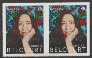 Canada 3452 Indigenous Leaders Christi Belcourt P horz pair MNH 2024