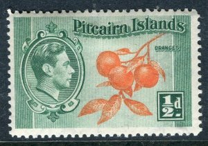 PITCAIRN ISLANDS; 1938 early GVI issue fine Mint hinged 1/2d. value