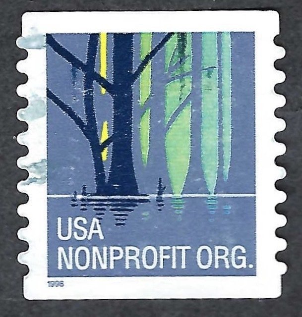 United States #3207A Non-profit (5¢) Wetlands. Coil. Self-adhesive. Used.