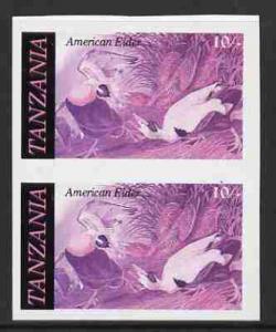 Tanzania 1986 John Audubon 10s in unmounted mint imperf c...
