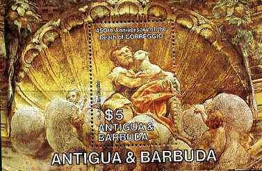 ANTIGUA - 1984 - Correggio, 450 Death Anniv - Perf Min Sheet - Mint Never Hinged