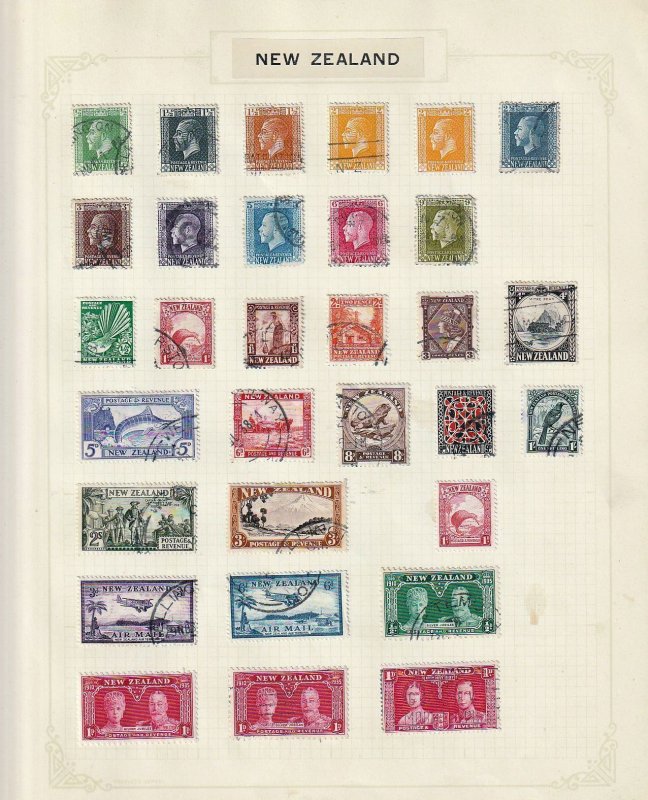 New Zealand QV/QE M&U Collection on Pages(Apx 150+Items)Goy2870 