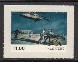 Denmark MNH Scott #1589 11k Helicopter, helipad - Sea Rescue