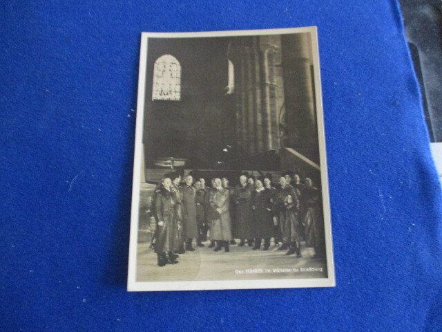 WWII ERA GERMANY PROPAGANDA POST CARD W/SPECIAL PM,FURHER IN STRASBERG