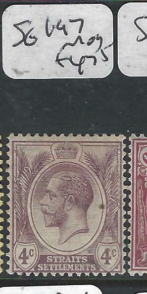 MALAYA  STRAITS SETTLEMENTS  (PP0906B)  KGV  4C  SG 197   MOG