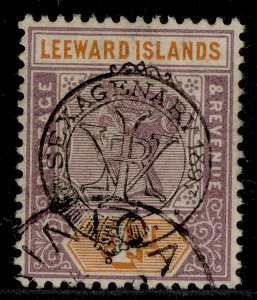 LEEWARD ISLANDS QV SG12, 4d dull mauve & orange, VERY FINE USED. Cat £80.