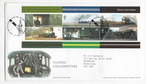 GB 2004 Classic Locomotives FDC 13-01-2004, signal handstamp - fine