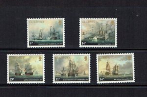 Guernsey: 1986, 150th Death Centenary Admiral Lord de Saumarez, MNH set