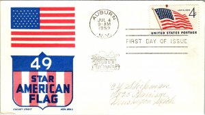 US 1132 Flag Cachet Craft Boll Pencil FDC