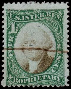 United States Scott RB4b (1874) Used F, CV $25.00 D