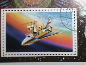 ​RAS AL KHAIMA AIRMAL STAMP-1972 SPACE PROGRAMS CTO STAMP SHEET-VERY FINE