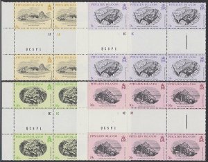 PITCAIRN 1979 Engravings plate # gutter blocks of 6 MNH.....................Q436