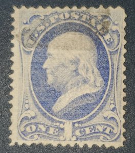 US 134, 1870 Franklin, Cat. value -- $200.00