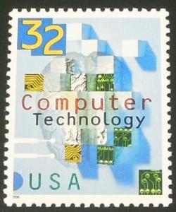 1996 32c Computer Technology Scott 3106 Mint NH