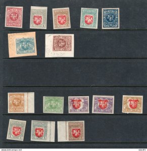 Lithuania/Lietuva  1919 Accumulation of impef Berlin issues 15 stamps  17498