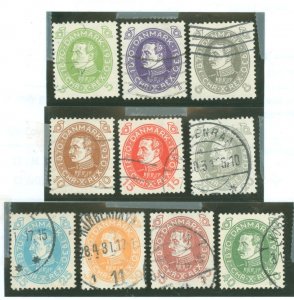 Denmark #210-219  Single (Complete Set) (King)