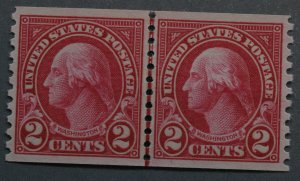 United States #599 NH Line Pair VF-XF