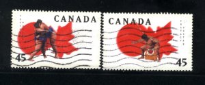 Canada #1723-24    -4   used VF  1998 PD