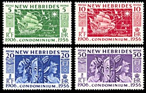 New Hebrides (British) 78-81, MNH, 50th Anniversary of Condominium