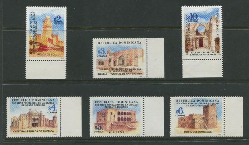 Dominican Rep - Scott 1277- 1282-Santo Domingo Issue -1998 -MNH -Set of 6 Stamps