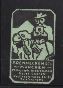 German Advertising Stamp- Soennecker & Co. Photography Equipment & Supplies- NG