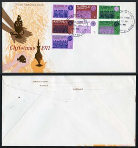 Australia SG498/504 1971 Christmas First Day Cover