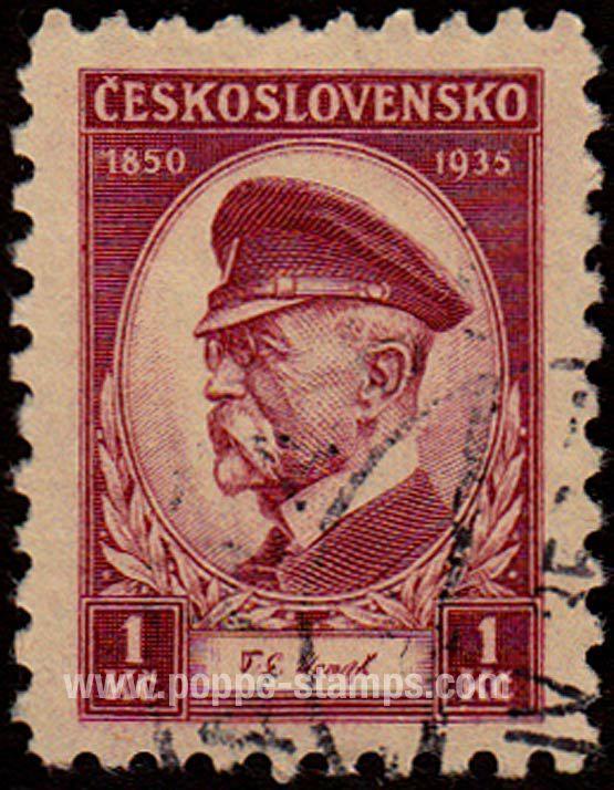 Czechoslovakia, Sc , SG 336 Study, Hinged - 1935 1k.  - B...