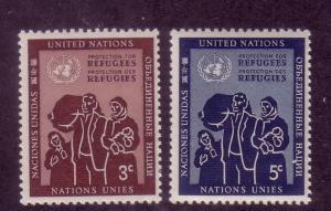 UN Sc# 15 / 16 Refugees MNH set B