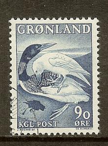 Greenland, Scott #45, 90o Great Northern Diver and Raven, Used