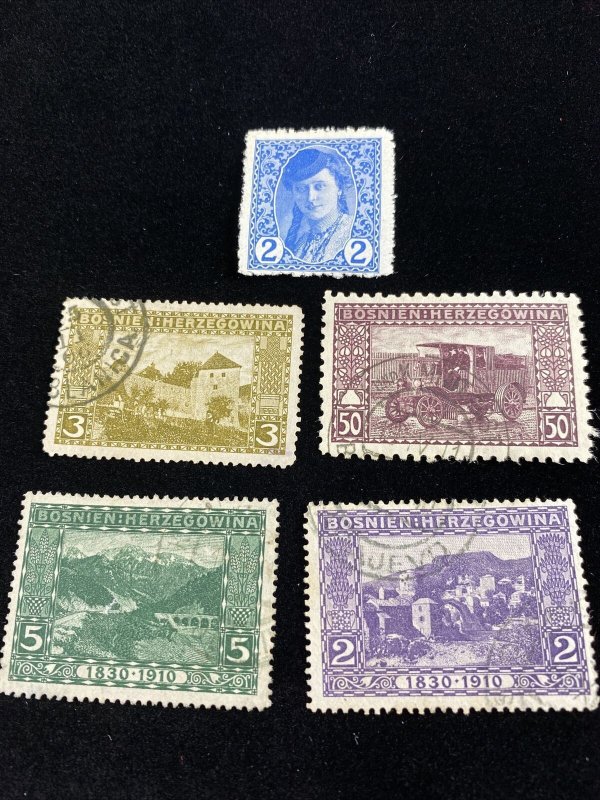 Early Bosnia Wonderful Interesting Stamp Lot  #0121