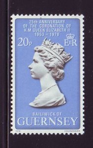 Guernsey Sc 163 1978  25th anniv Coronation QE II stamp mint NH