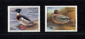 Ducks, Iceland #834-35 Set (2) MNH water birds