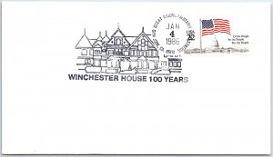 US SPECIAL EVENT POSTMARK COVER 100 YEARS OF WINCHESTER HOUSE SAN JOSE CAL 1986