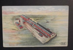 1912 USA Postcard Cover Baltimore MD to Orangeville PA Fertilizer Co