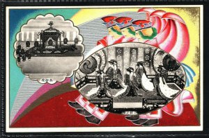 JAPAN ART Postcard ENTHRONEMENT Gosechi Dance 五節舞 Throne 高御座 KYOTO 京都 1928 PC91